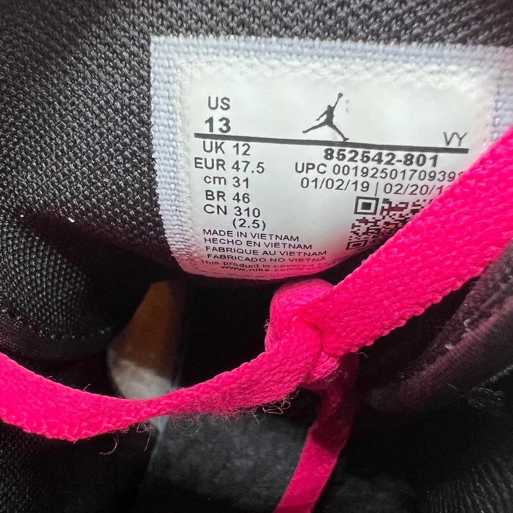 Nike Air Jordan 1 Mid Men's Size 13 Crimson Tint White Black Shoes 852542-801